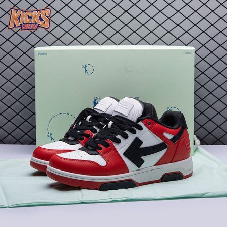 OFF-WHITE Out Of Office OOO Low Tops Black White Red Unisex