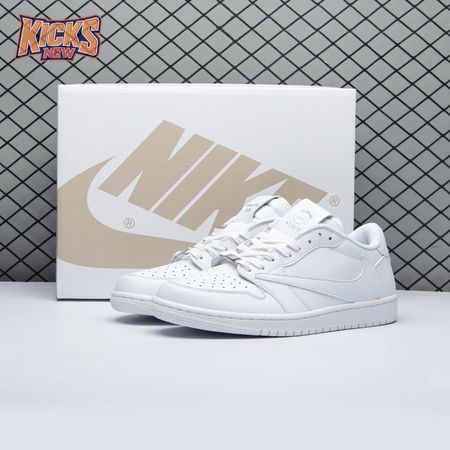 Travis Scott x Air Jordan 1 Low Triple White Unisex