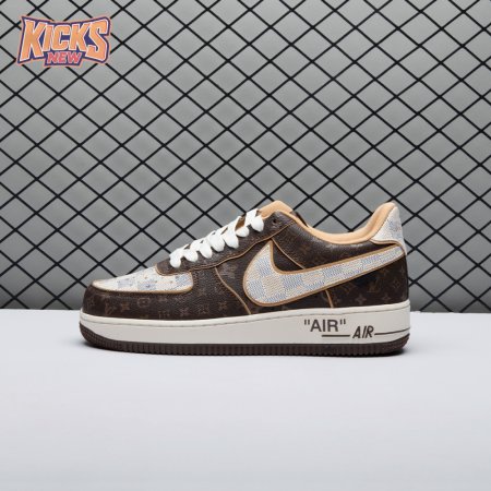 Nike Air Force 1 Low Monogram Brown Damier Azur Unisex