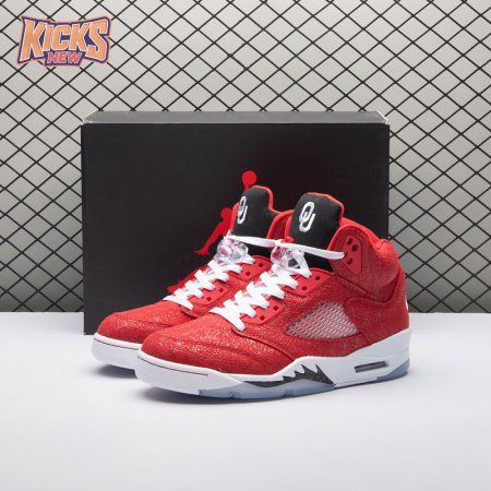 Air Jordan 5 Retro NCAA Oklahoma Sooners PE HQ7978-600 Men's