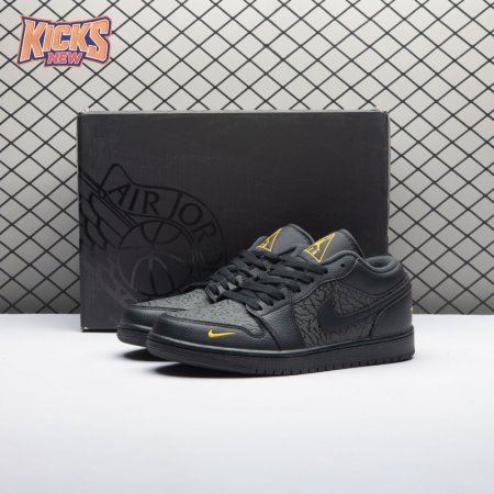 Jordan 1 Low Black Elephant Print IM6568-010 Unisex