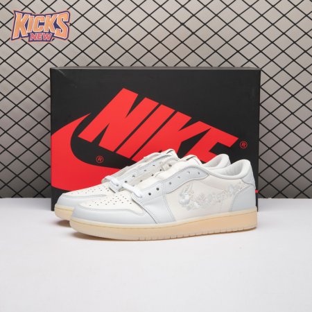 Jordan 1 Retro Low OG Rabbit Floral Swoosh IF4391-100 Unisex