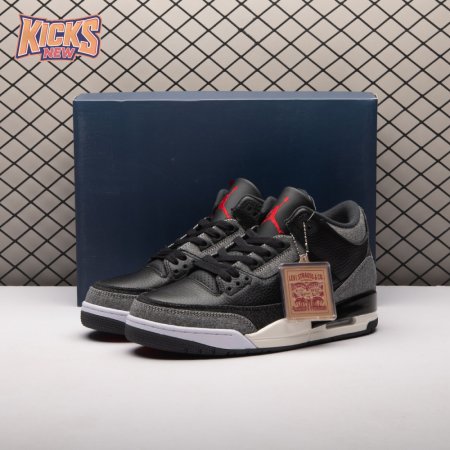 Jordan 3 Retro Levi's Black IR0914-400 Unisex