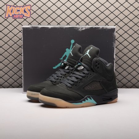 Jordan 5 Retro SoleFly Black Aurora Green IU0734-001 Unisex