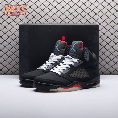 Jordan 5 Retro SoleFly Black Red IU0734-001 Unisex